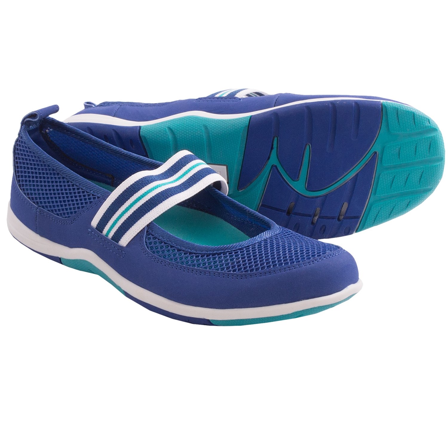 LANDS-END-Blue-Mesh-Walking-Water-Shoes-Womens-Sneakers-Sz-9B